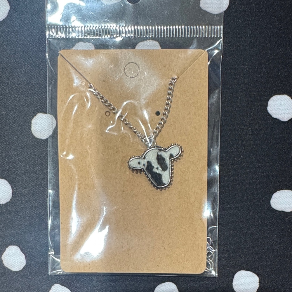 Western Cow Pendant Necklace